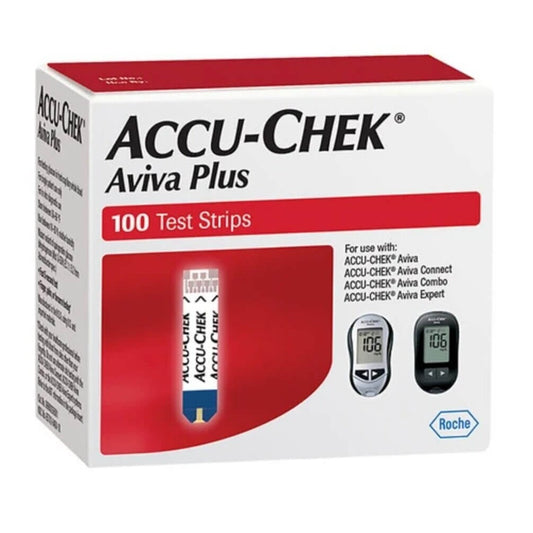 Accu-Chek Aviva Plus Blood Glucose Diabetic Test Strips 100ct